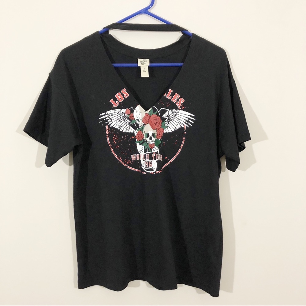 Hayden Rose Skull Graphic Tee Black S
